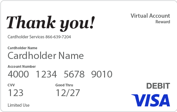 Thank You Rewards Virtual Account